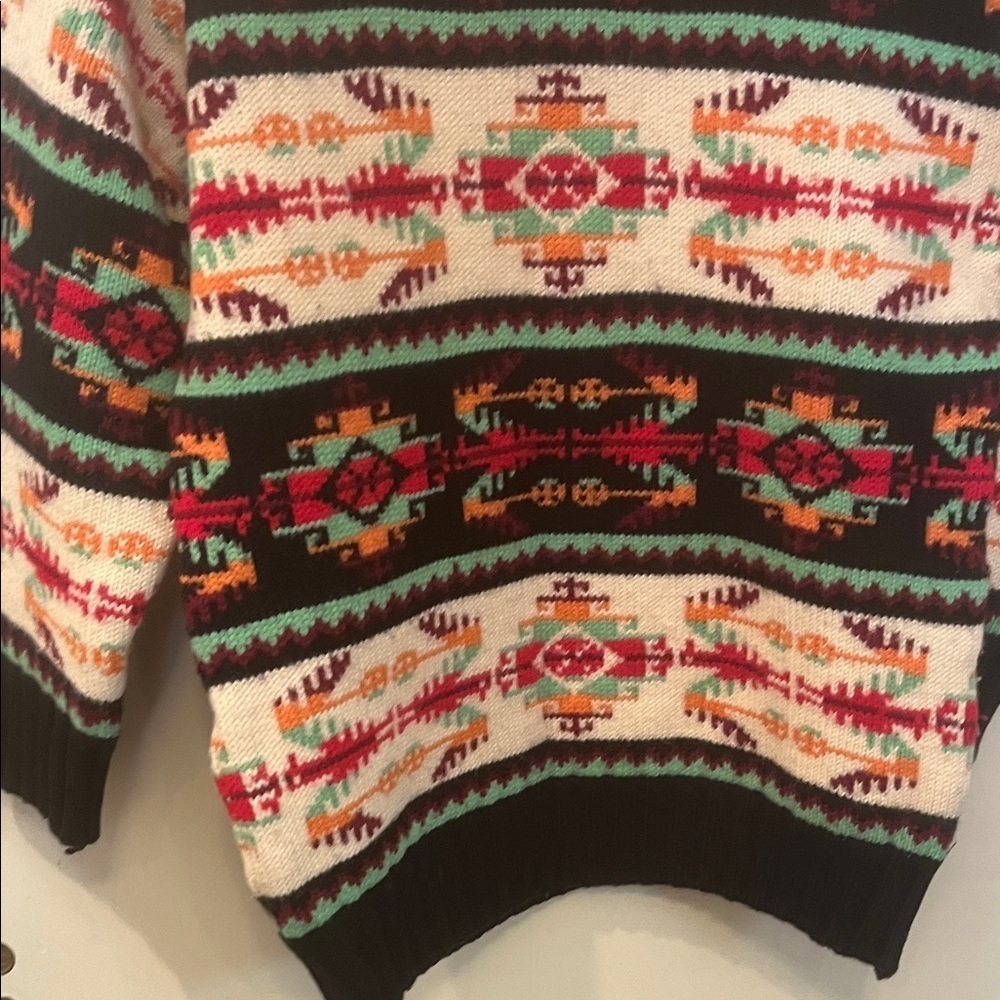 Kookai Italian Wool Blend Multicolor Patterned Sweater Medium - Picture 13 of 13